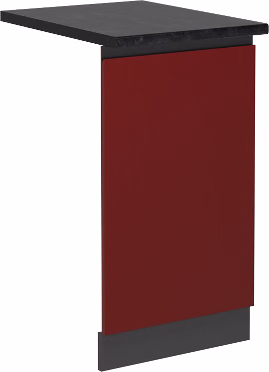Pannello frontale della lavastoviglie Vicco R-Line Rosso 45 cm  J-Shape, PL Antracite, Model 55109