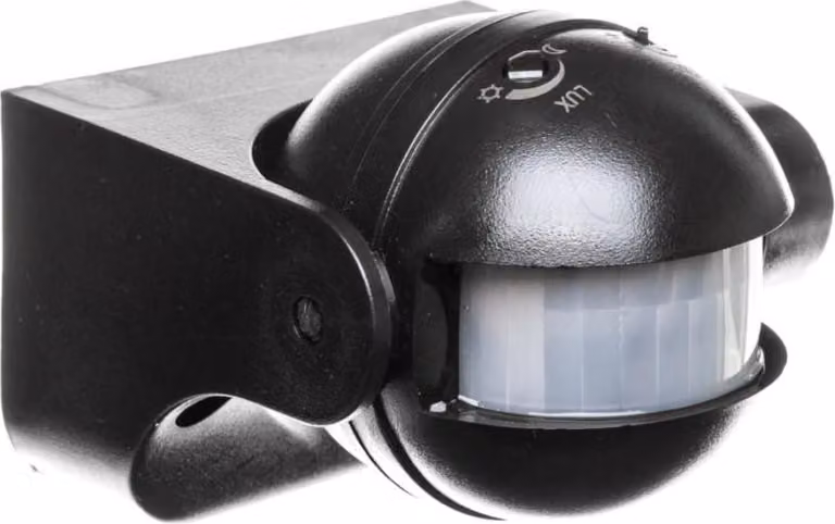 Rilevatore di movimento crepuscolare da esterno PIR ALER nero 12m Kanlux 461
