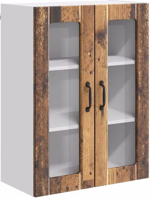 Armadio da cucina moderno rettangolare 60 x 31 x 80 cm pratico spazio di archiviazione minimalista in legno antico 02_0054110
