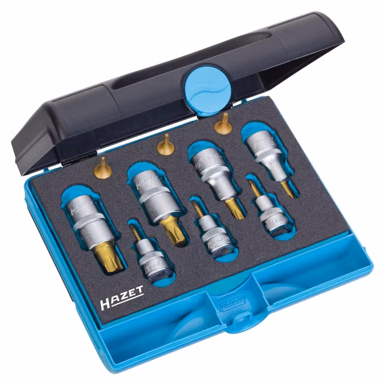 Hazet Bit set 1/4 (6.3 mm), 1/2 (12.5 mm), 3/8 (10 mm) 10-piece 1557/10