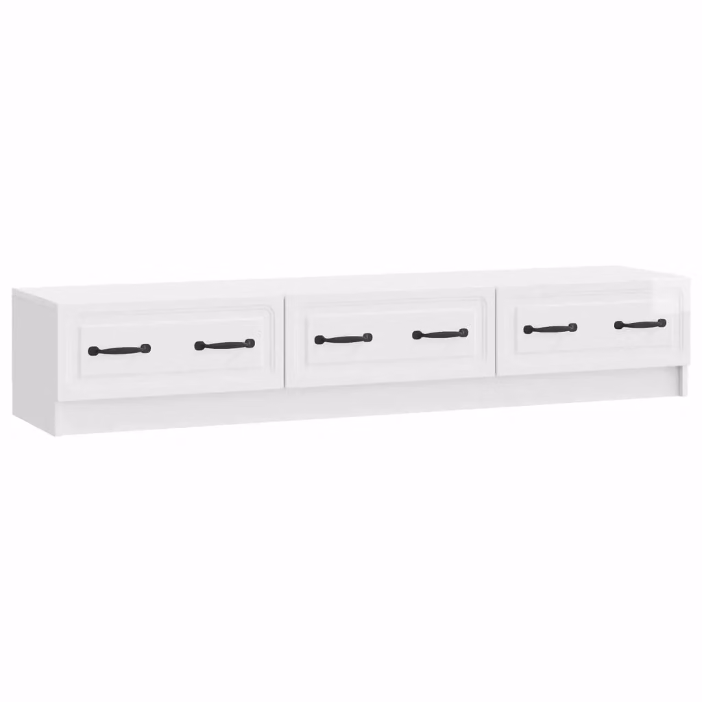Mobile TV moderno DESIGN IN in legno MDF bianco lucido L: 147 cm, P: 34,5 cm, H: 27 cm – 2