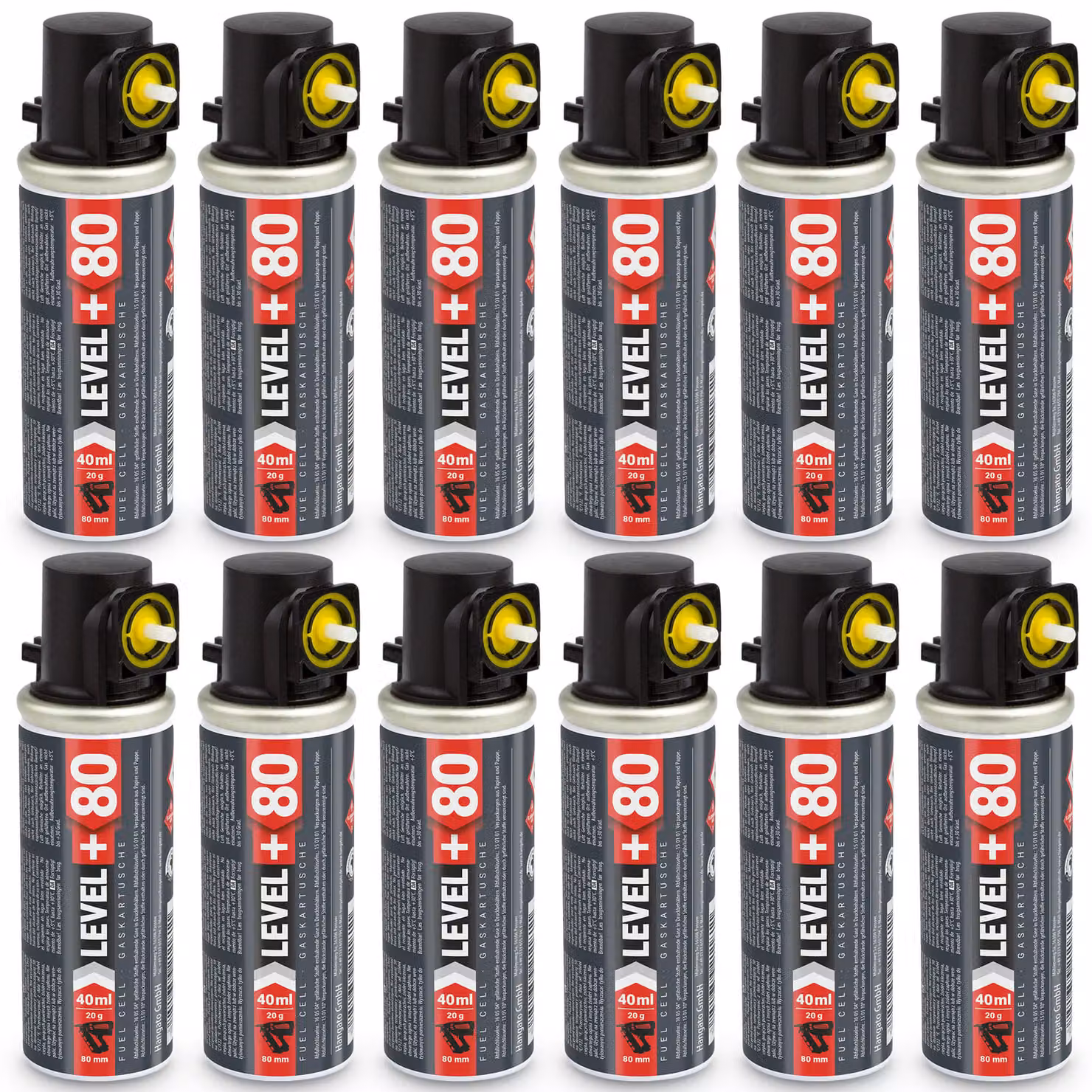 Cartuccia di ricambio LEVEL+ 12 pezzi 20gr/40ml/80mm per chiodatrice L+80