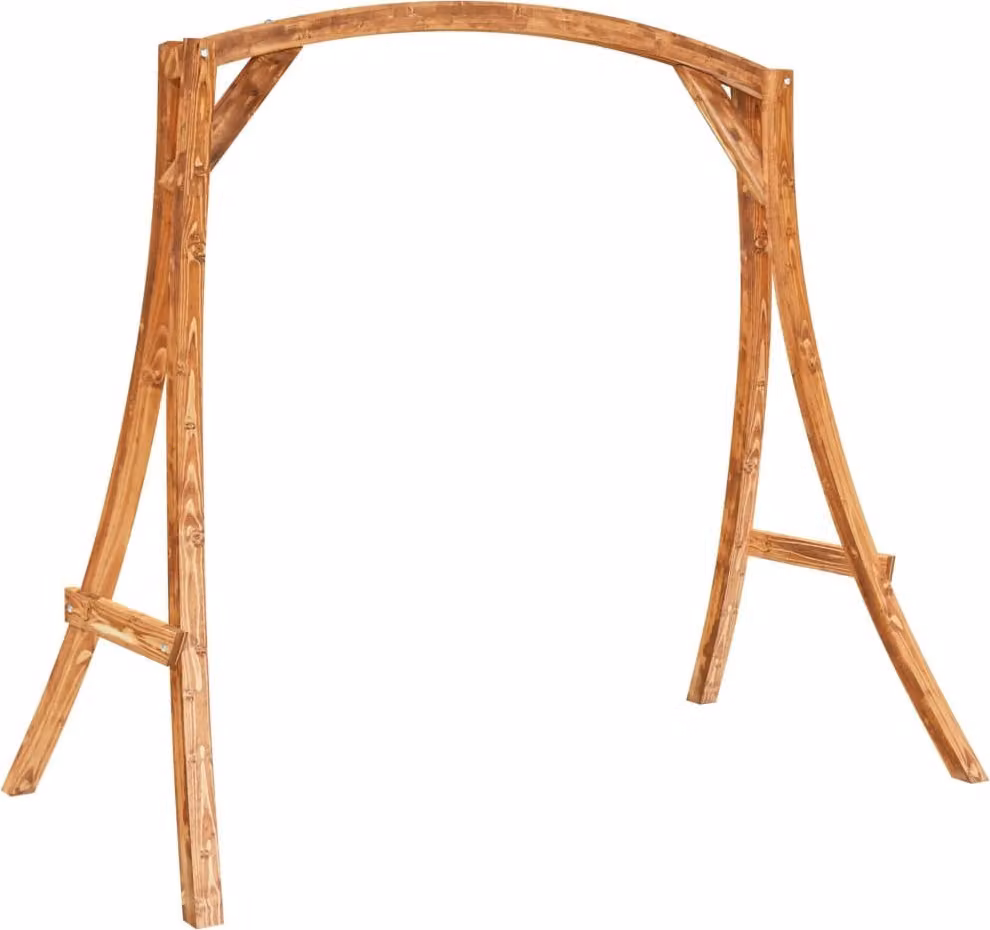 Altalena in Legno Ricurvo con Finitura in Teak
