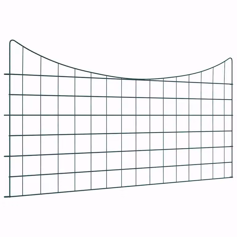 Set di 5 recinzioni per stagno vidaXL in acciaio verde, H: 100 cm x L: 50 cm