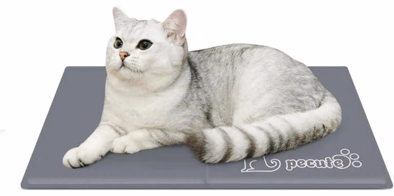 Tappetino refrigerante per cani e gatti, dimensioni 30x40 cm, colore grigio, con gel non tossico