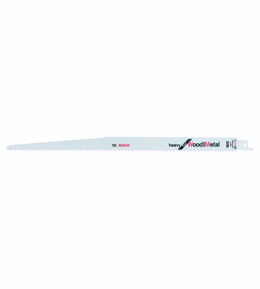 Set di 2 lame per seghetto alternativo Bosch S 1411 DF multimateriale, universali per legno e metallo, colore argento, lunghezza 300 mm – 2