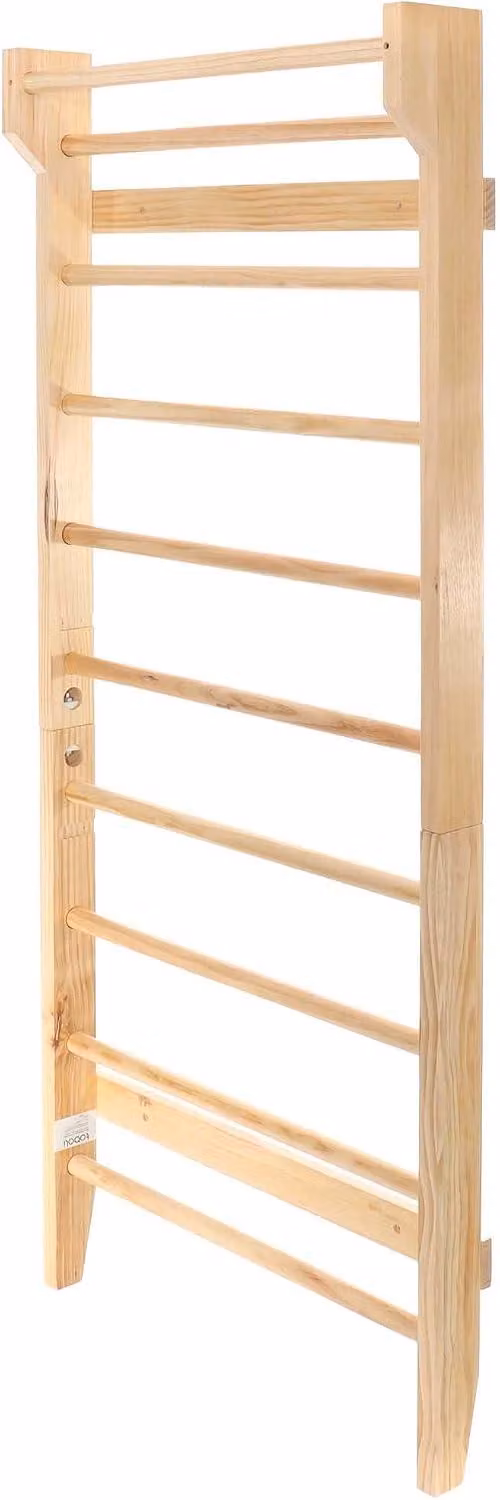 Struttura a ponteggio, rivestita in legno, altezza 195 cm. Parete da arrampicata, struttura per arrampicata fino a 150 kg. Adatta per ginnastica, bambini e adulti