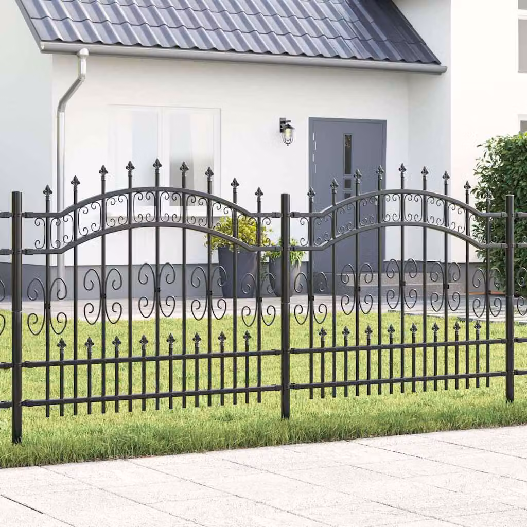 Recinzione per giardino vidaXL KAMPEN in acciaio verniciato a polvere L: 240 cm, H: 140 cm