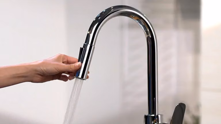Miscelatore per lavello hansgrohe Focus con doccetta estraibile, cromato, 1 pezzo.