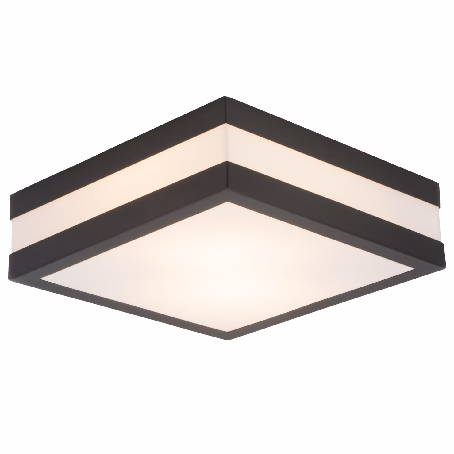 Lampada a soffitto quadrata, adatta per uso esterno e resistente agli schizzi