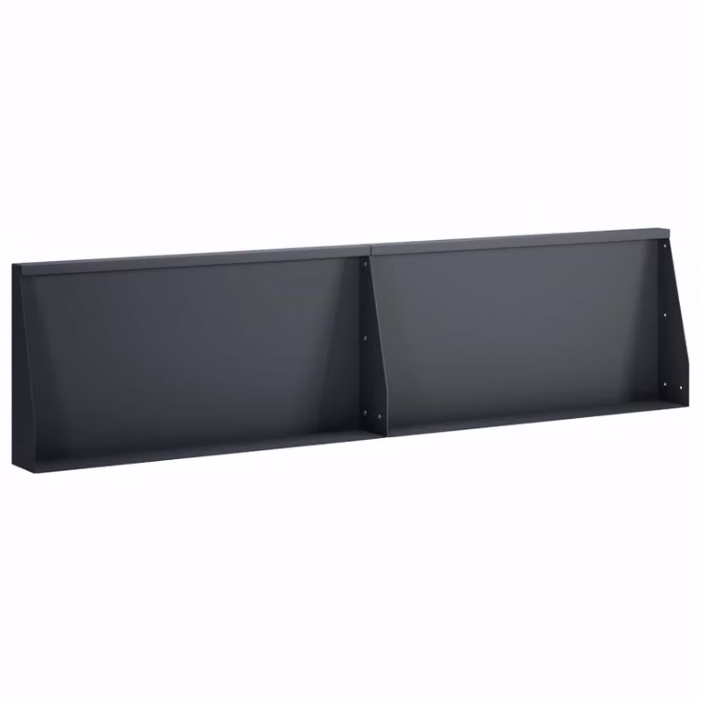 Set di 2 muri di contenimento vidaXL in acciaio color antracite, L 80 cm x P 40 cm x H 12 cm