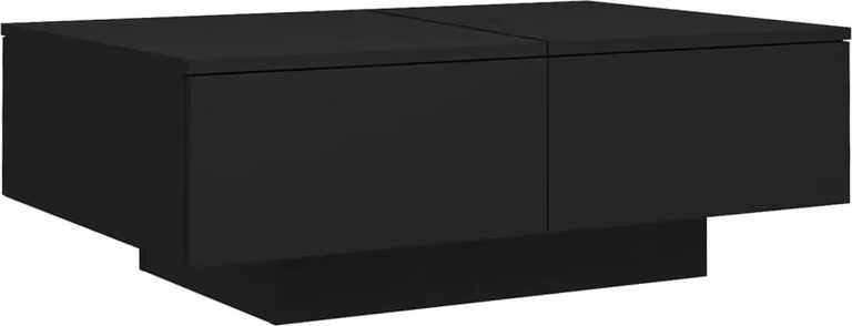 Tavolino da Salotto Nero 90x60x31 cm in Legno Multistrato