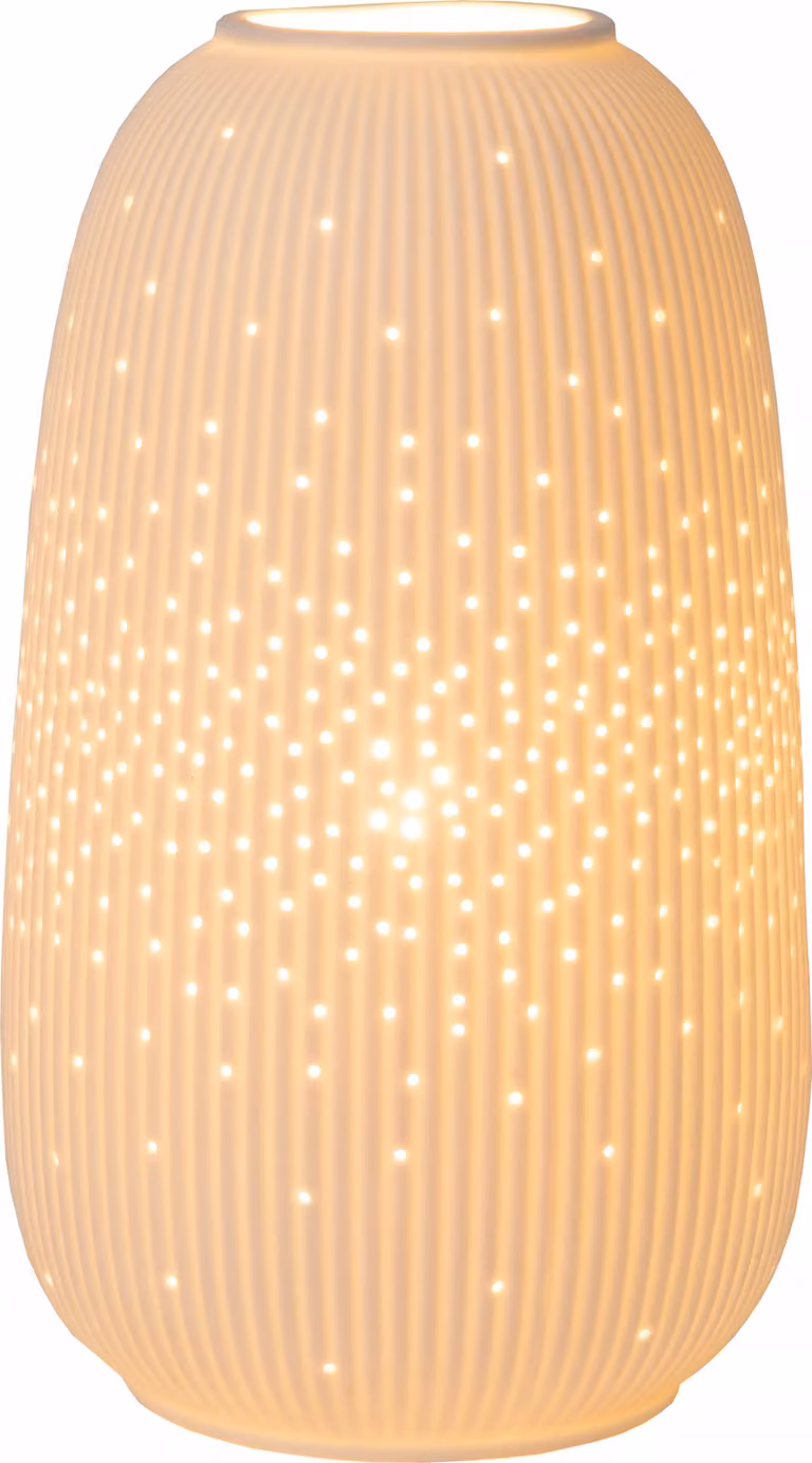 Lampada da tavolo in porcellana bianca 24 cm E14 Flores Lucide