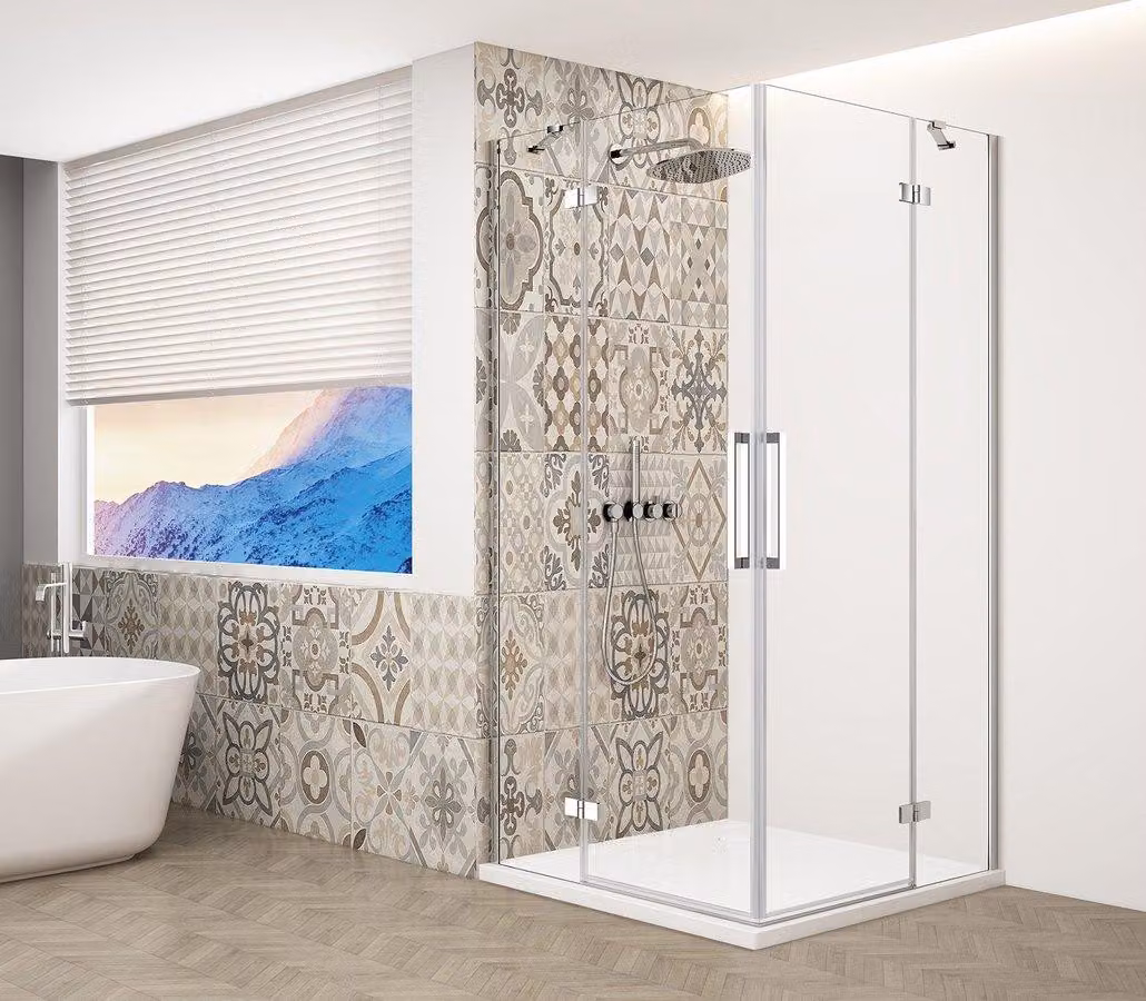 Cabina doccia Gelco TRINITY CHROME, rettangolare, 1100x1000mm, ingresso ad angolo, vetro trasparente - GT2210-11C-CH