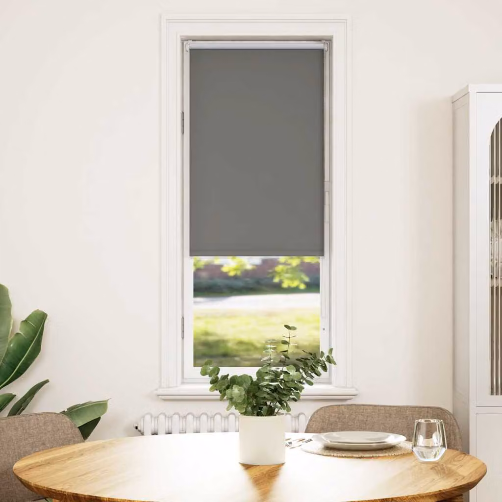 Tenda a Rullo Oscurante vidaXL in Poliestere, Grigio, L: 55 cm, H: 150 cm
