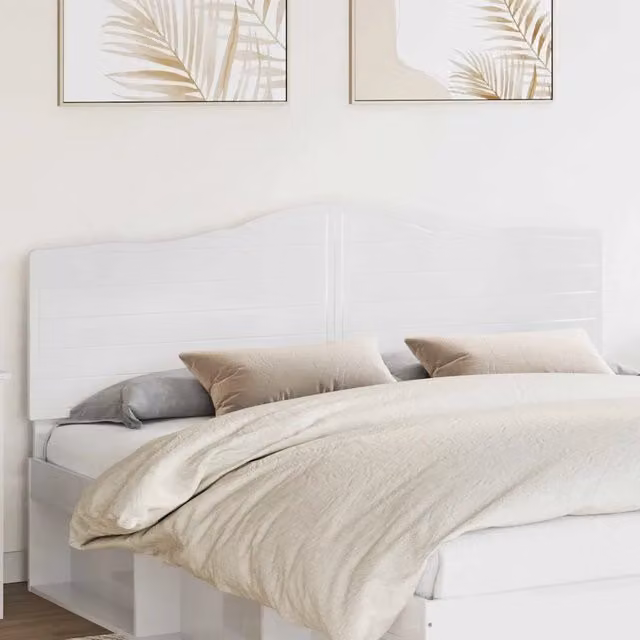 Testiera decorativa moderna vidaXL in legno multistrato bianco lucido L: 203 cm