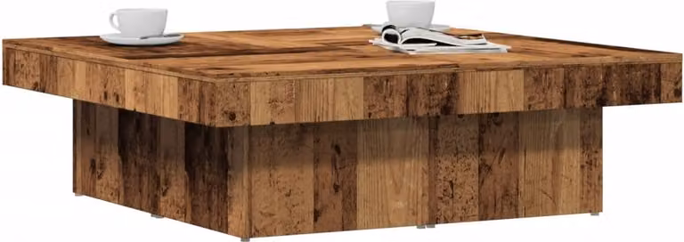 Maison Exclusive - Tavolino effetto legno antico 90x90x28 cm Materiale ligneo