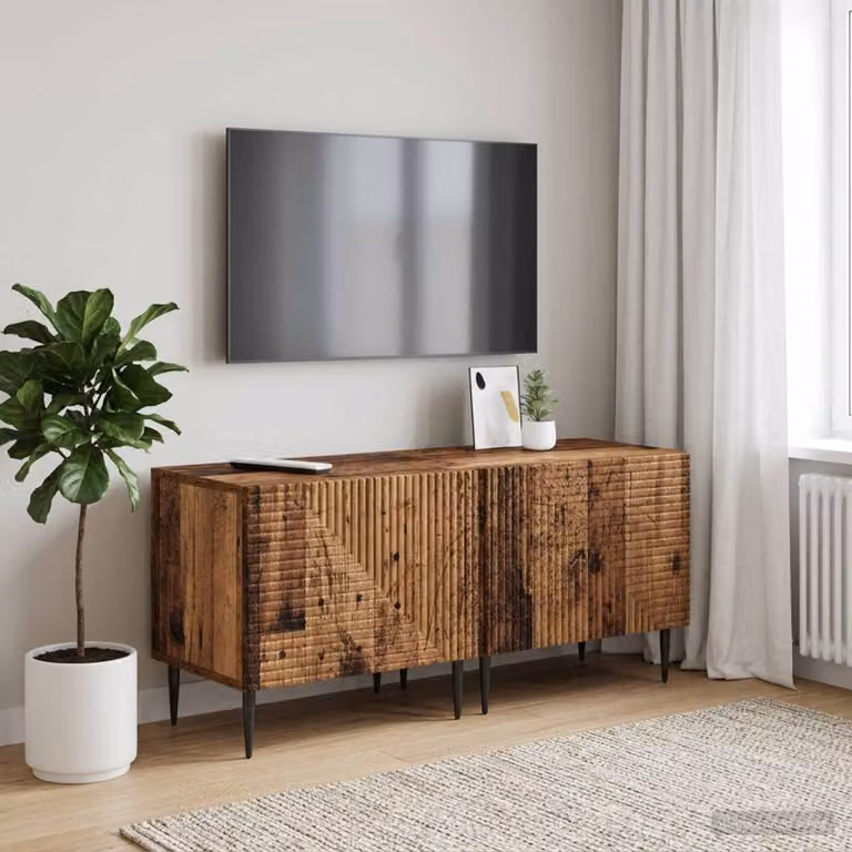 Mobile TV vidaXL in legno marrone con scomparti multimediali e design moderno