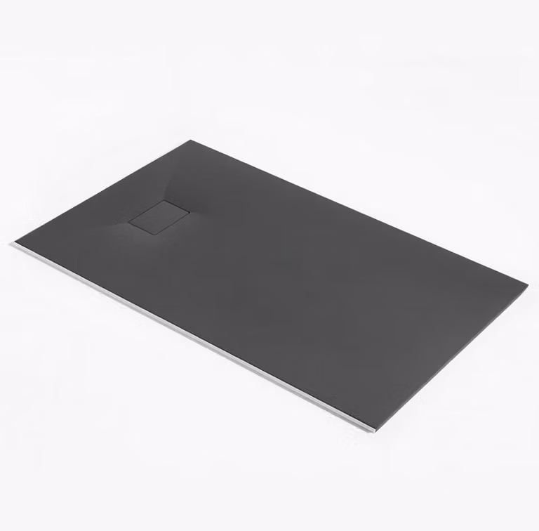 Piatto doccia in resina 90x90 cm effetto pietra colore nero CUBA