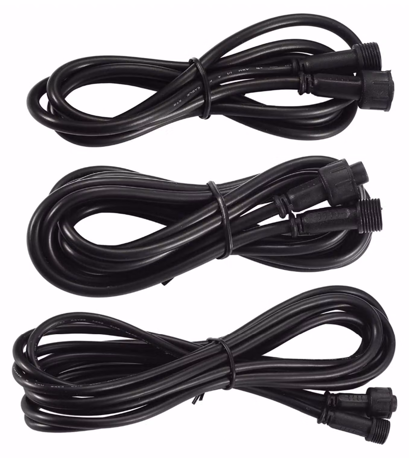 Cavo di prolunga per plafoniere, a 2 poli, lunghezza 1 metro, colore nero, impermeabile IP67