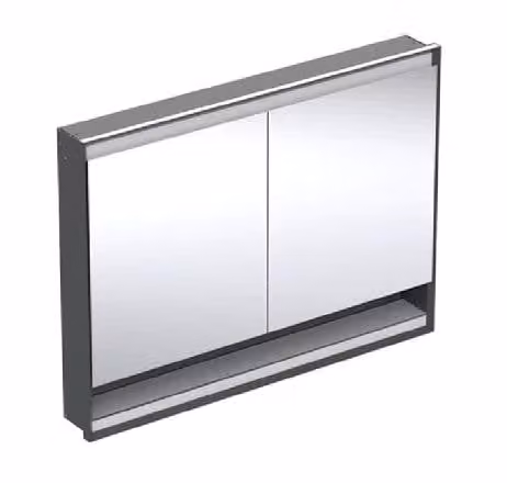 Geberit ONE armoire de toilette avec ComfortLight, 2 portes, montage encastré, avec niche, 120x90x15cm, 505.825.00.7, 505.825.00.7