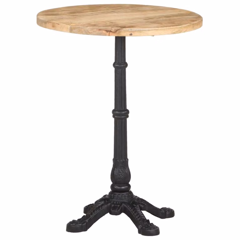 Maison Exclusive - Tavolino da bistrot Ø 60 x 76 cm in legno di mango grezzo