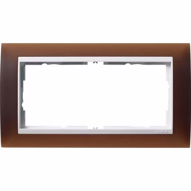 Gira 1002331 Cornice di copertura a 2 fori senza MS per bianco puro Gira Event Opaco Marrone scuro