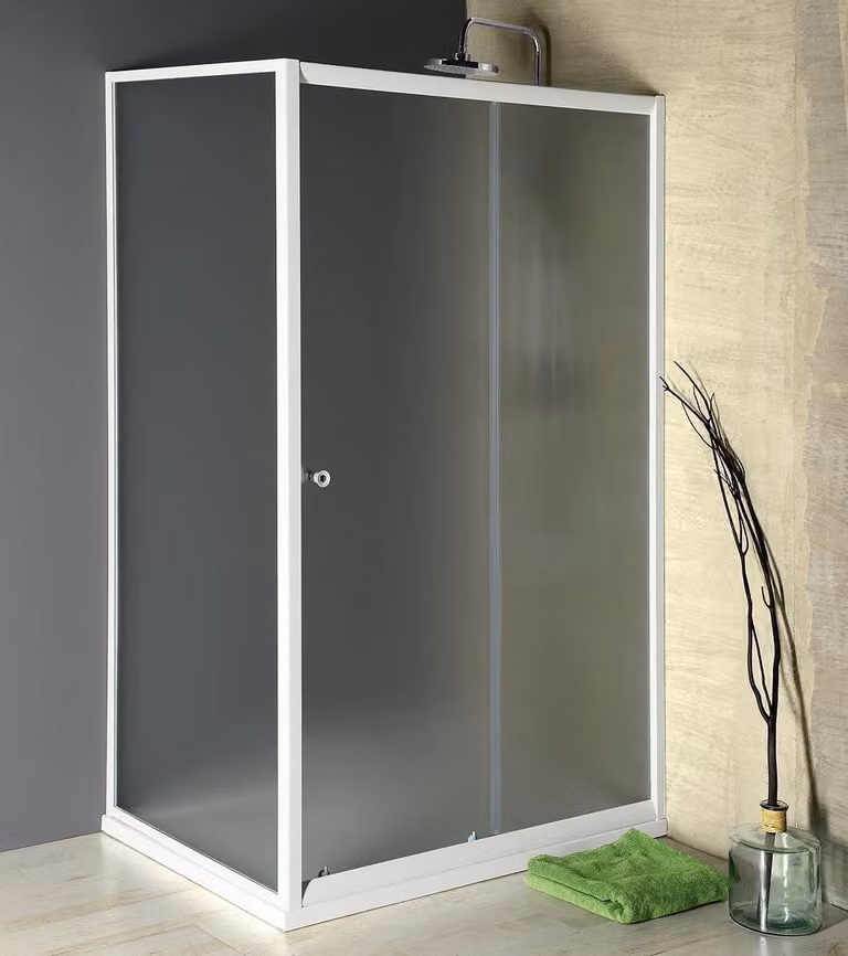 AMADEO Cabina doccia rettangolare 1100x900mm variante L/R, vetro Brick