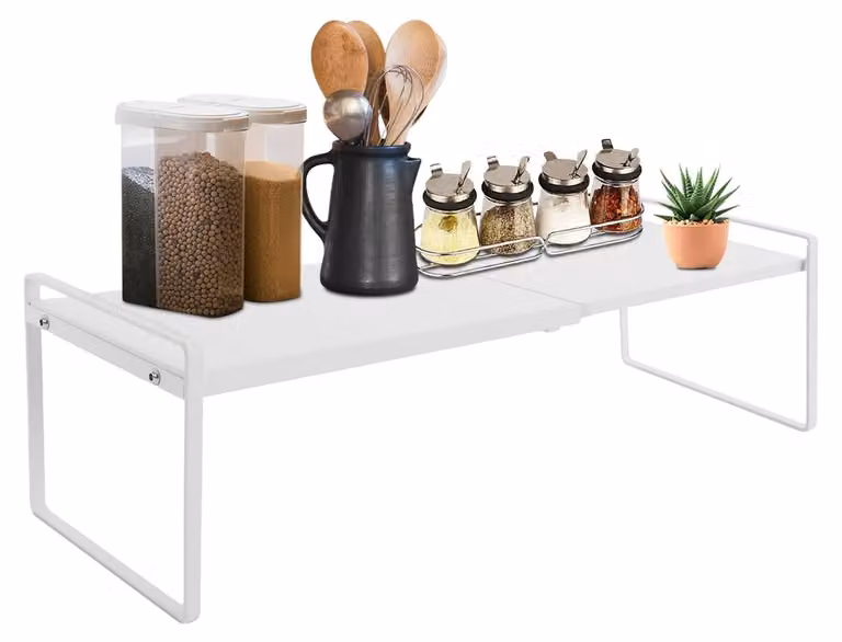 Ripiano estendibile per la cucina, ideale per l'organizzazione e lo stoccaggio