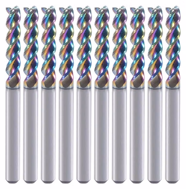 Solidchoice - Frese quadrate in carburo da 3,175 mm per alluminio e rame