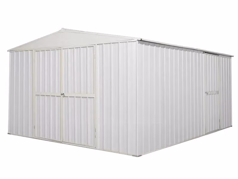 Garage deposito NOTEK in acciaio zincato bianco e grigio, L: 360 cm, P: 430 cm, H: 210 cm – 2
