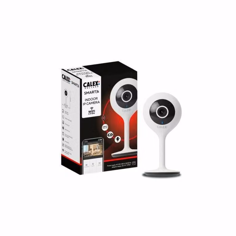 Telecamera IP Calex Smart Mini Indoor, telecamera di sorveglianza WLAN, 1080P Full HD con visione notturna telecamera WiFi, audio bidirezionale, memoria espandibile tramite scheda MicroSD o cloud