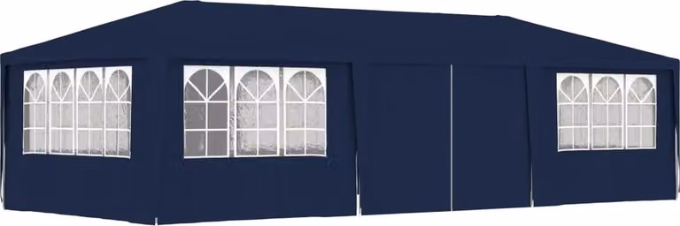 Gazebo Professionale con Pareti 4x9 m Blu 90 g/m²