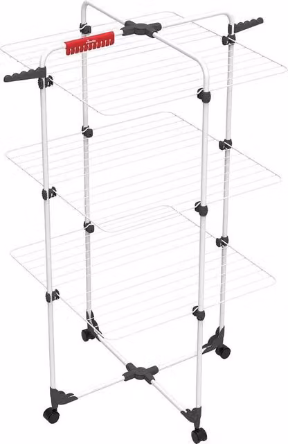 Carrello droghiera inclinabile Vileda in metallo bianco con ruote