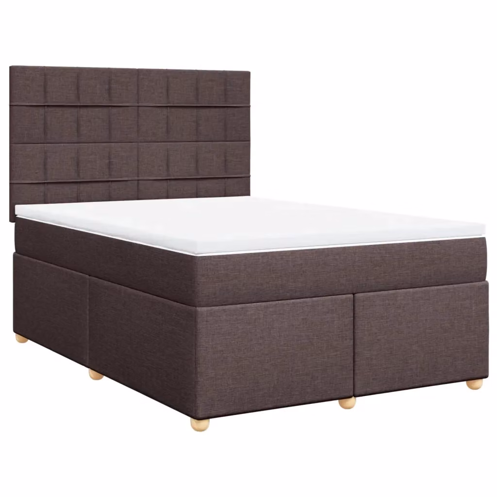 Letto Ibrido con Giroletto a Molle e Materasso vidaXL in Marrone e Bianco L/P/H: 140 x 190 cm – 2