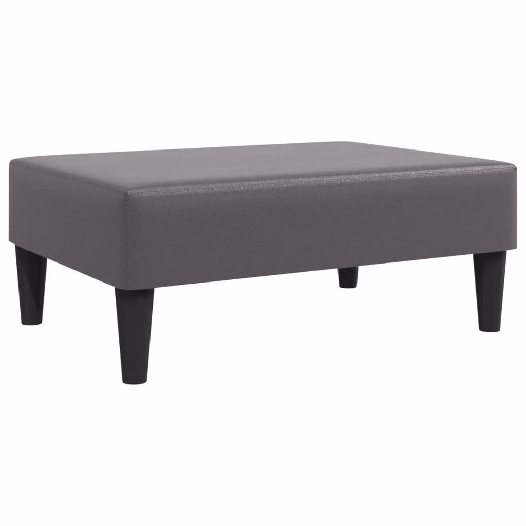 Poggiapiedi Grigio 77x55x31 cm in Pelle finta