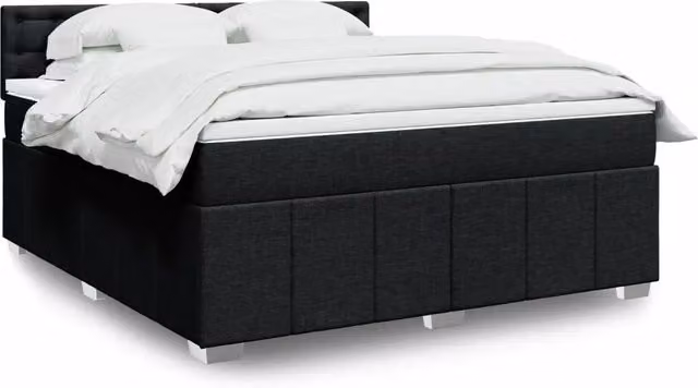 Letto Ibrido vidaXL con Materasso Nero e Struttura in Legno di Pino, Illuminazione Sotto il Letto e Porta USB, L/P: 180 x 200 cm
