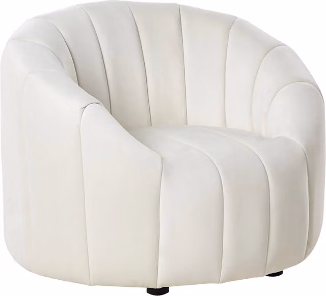 Poltrona in velluto bianco sporco in tessuto morbido Design contemporaneo e retrò Seduta imbottita e schienale basso