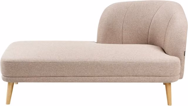 Chaise longue a destra Tessuto poliestere marrone chiaro Mobili da soggiorno tradizionali