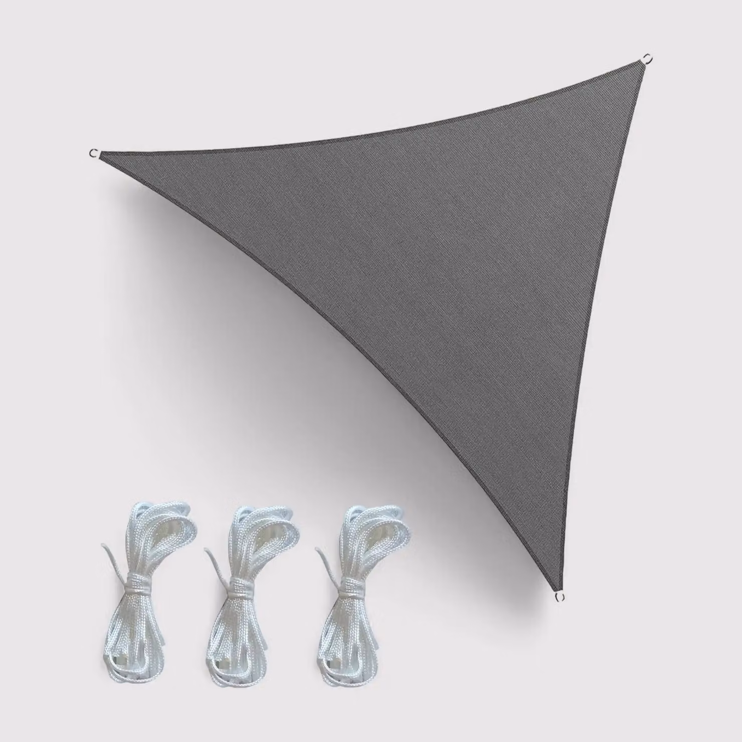 Lobivia - Tenda a vela triangolare 3x3x3 mt grigia con filtro anti UV