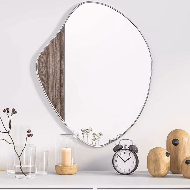 Specchio da parete rettangolare vidaXL Argento L: 60 cm, H: 50 cm