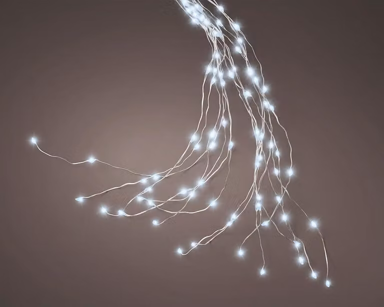 Luci per albero con effetto sfarfallio da esterno 408 led colore bianco freddo 1,8 m