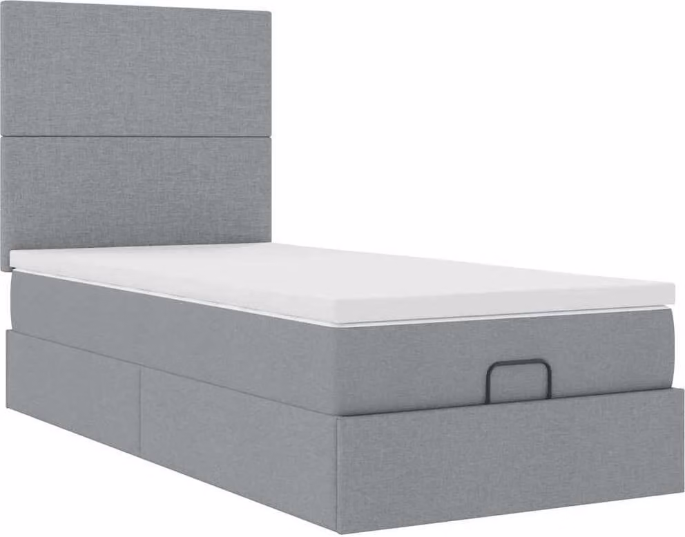 Struttura Letto Pouf con Materasso 80x200 cm in Tessuto