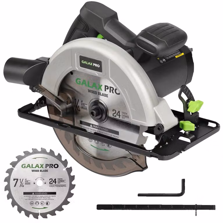Segatrice circolare, motore da 1400 W, profondità di taglio regolabile, 1400 W