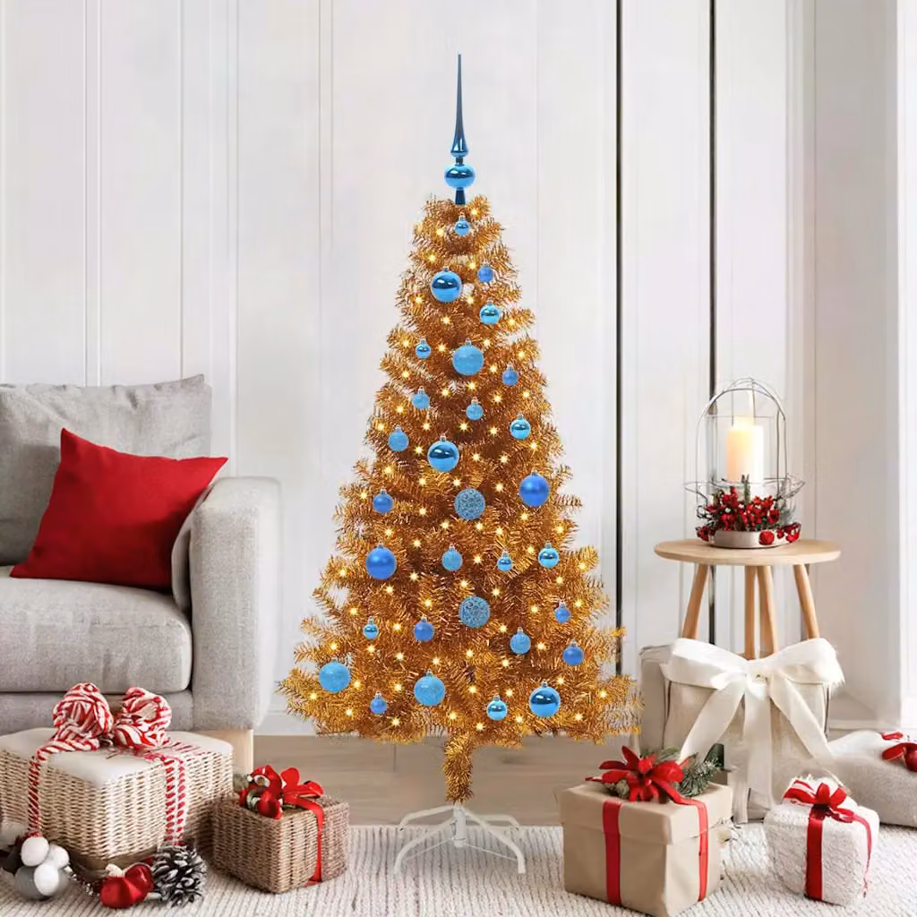 vidaXL Albero di Natale Oro 150 cm PET