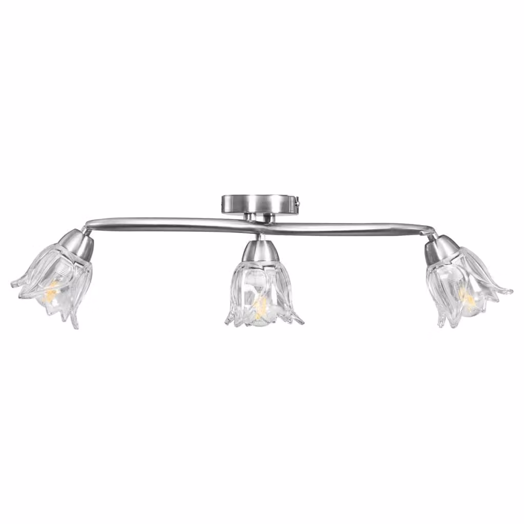 vidaXL Plafoniera con paralume in vetro per 3 lampadine E14