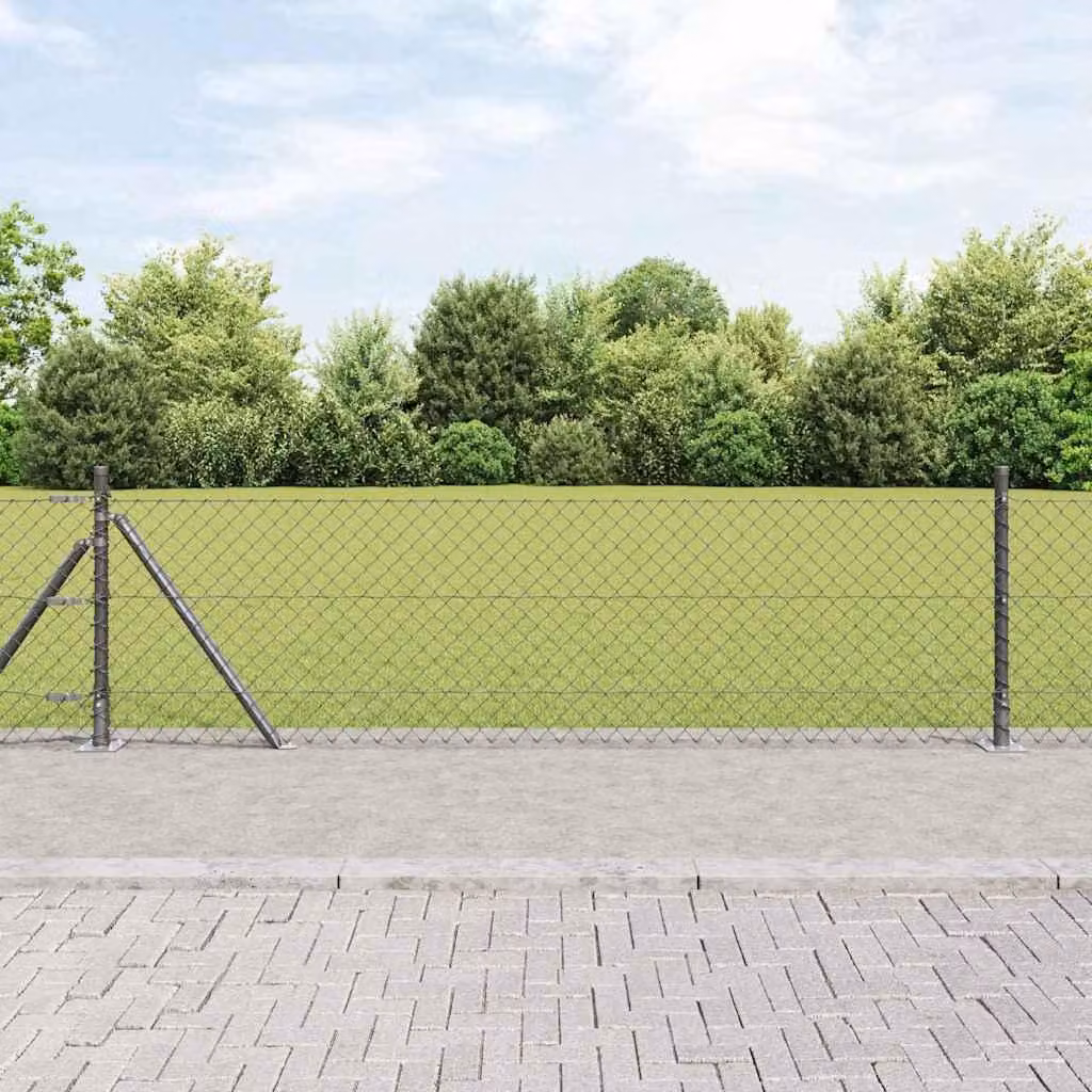 Maison Exclusive - Palo della recinzione Grigio 10 x 0,6 m (rete 40 x 40 mm)