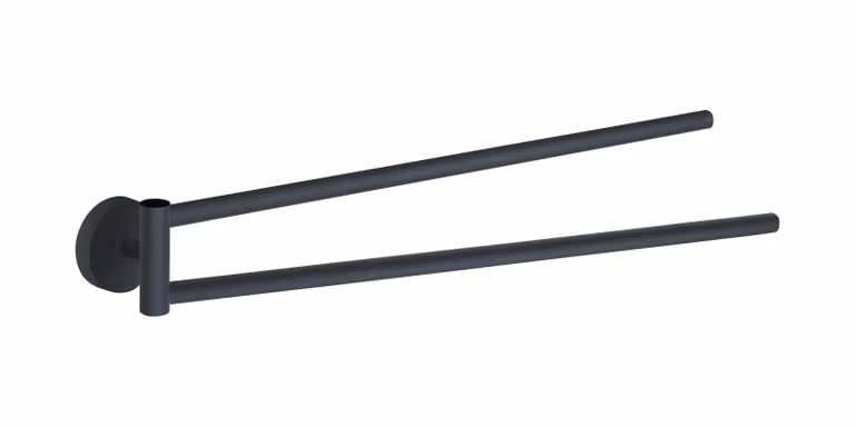 Portasalviette a snodo da muro in acciaio inox e Cromall 2323 Gedy serie EROS Nero Matt
