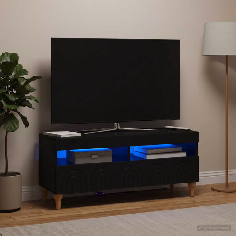 Mobile TV LED vidaXL ALKMAAR Nero L 100 cm, P 35 cm, H 43 cm