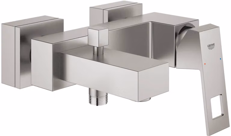 Grohe Eurocube Mitigeur monocommandé pour bain, apparent, saillie 181mm, sans ensemble de douche, 23140DC0, 23140DC0